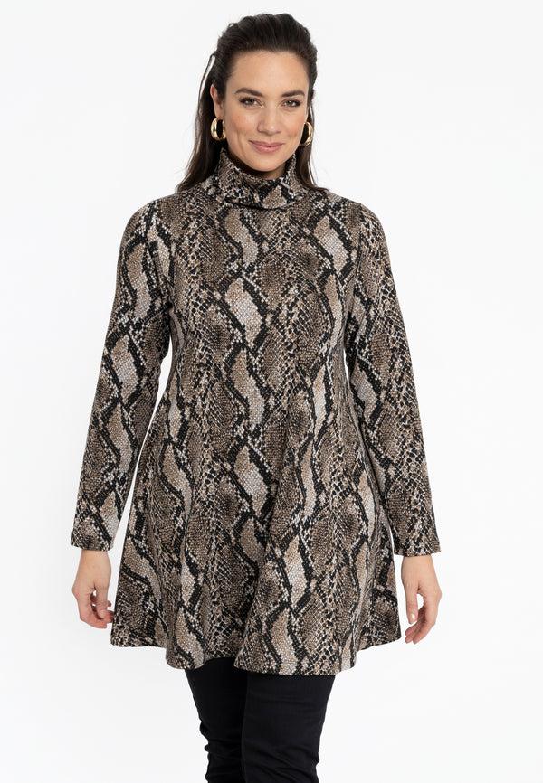 yoek Tunic wide bottom SERA - Zwart