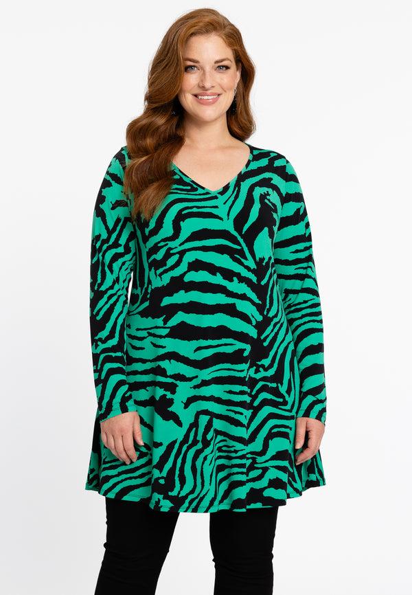 yoek Tunic wide bottom VERDI - Groen
