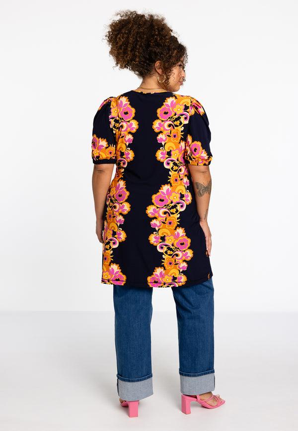 Yoek Tuniek A-lijn Pofmouw GARLAND - Blauw