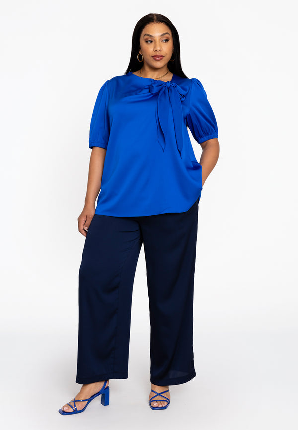 Yoek Tuniek A-lijn SATINI - Indigo