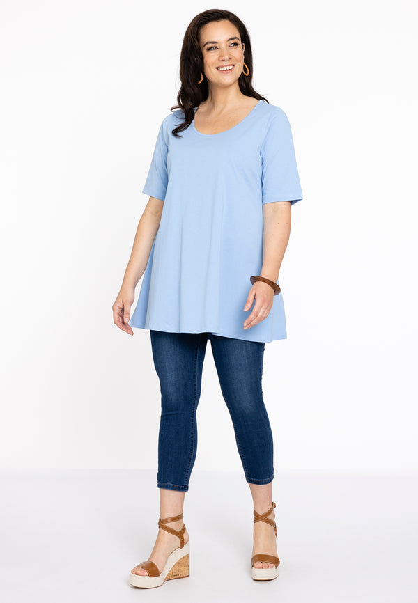 Yoek Tuniek Flare COTTON - Light Blue