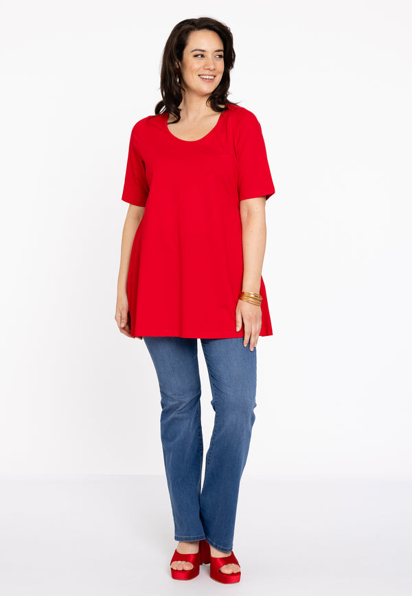 Yoek Tuniek Flare COTTON - Rood