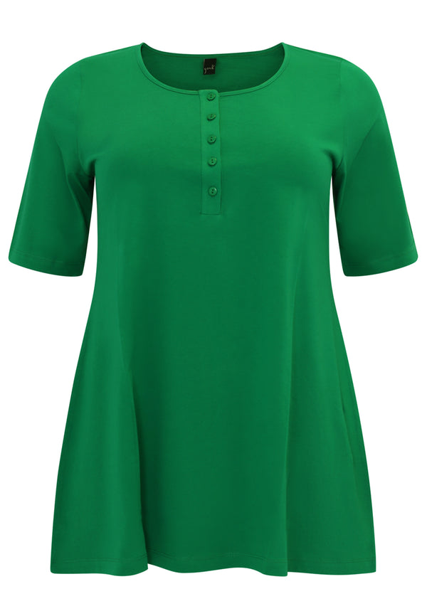 Yoek Tuniek Flare Fit COTTON - Groen