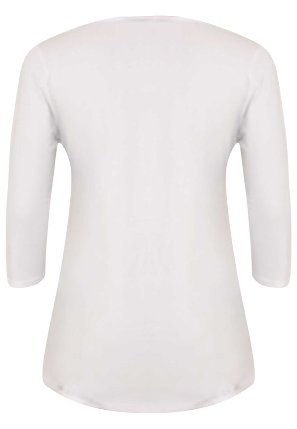 Yoek Tuniek Flare Fit Knopen COTTON - Wit