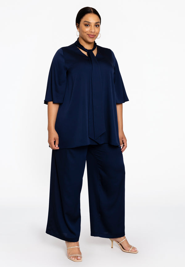 Yoek Tuniek Flare SATINI - Blauw