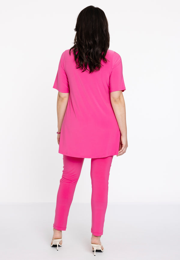 Yoek Tuniek Geplooid Met Glitters DOLCE - Roze