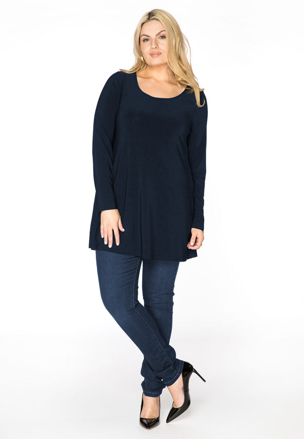 Yoek Tuniek Lange Mouwen Flare DOLCE - Blauw