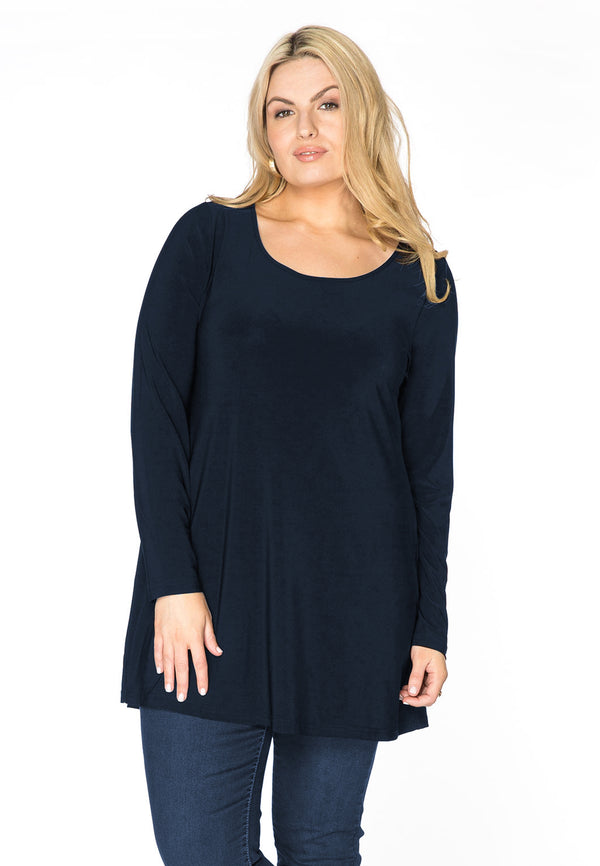 yoek Tuniek lange mouwen flare DOLCE - Blauw
