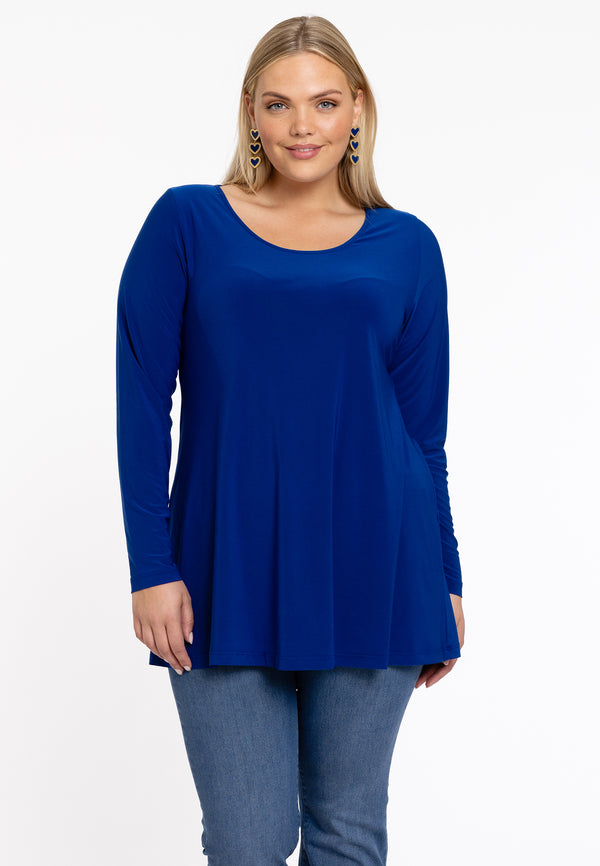 yoek Tuniek lange mouwen flare DOLCE - Indigo