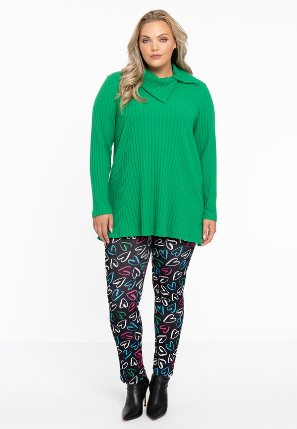 Yoek Tuniek Met Asymmetrische Kraag RIB - Groen