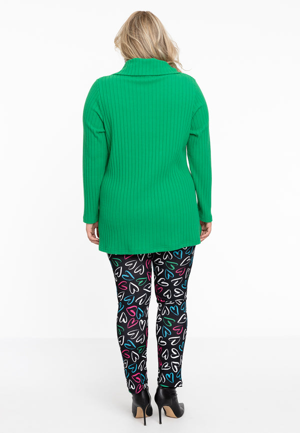 Yoek Tuniek Met Asymmetrische Kraag RIB - Groen