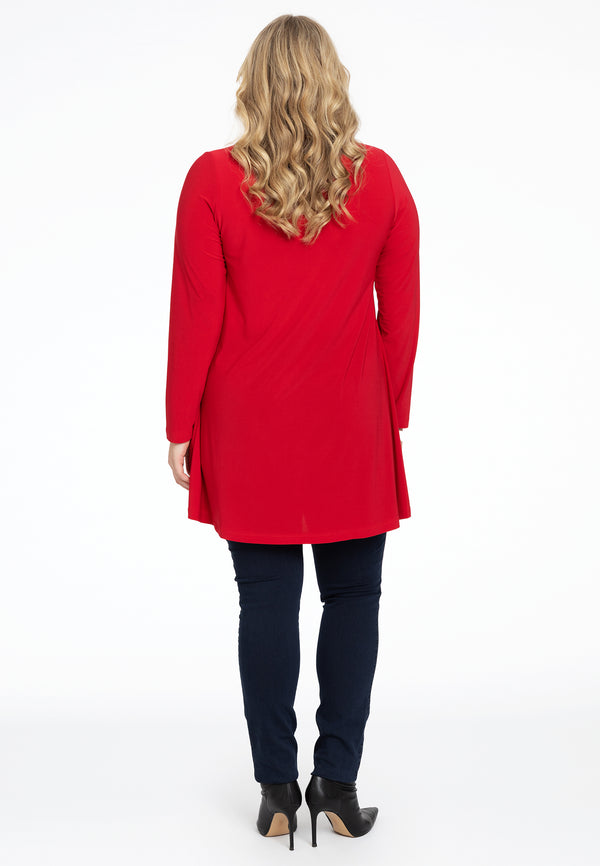 Yoek Tuniek Met Col Wide Bottom - Rood