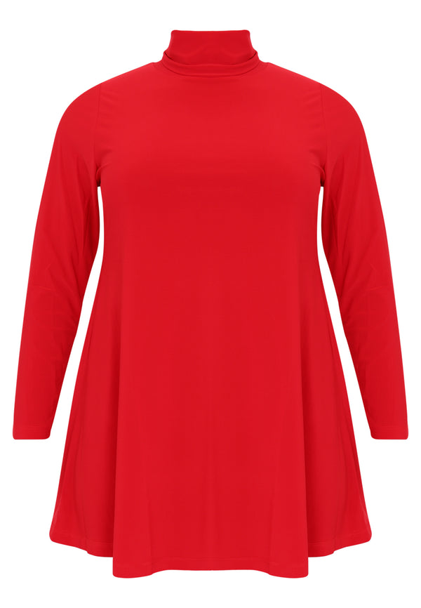 Yoek Tuniek Met Col Wide Bottom - Rood