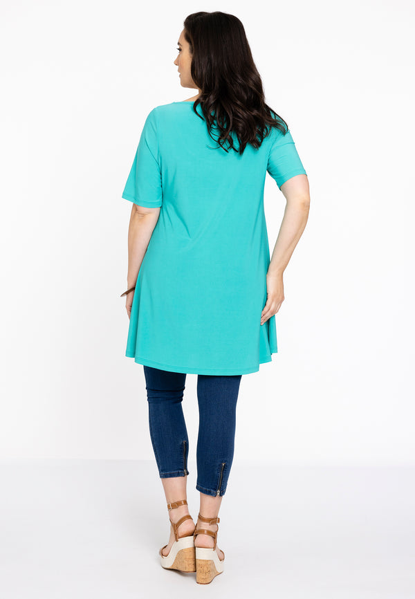 Yoek Tuniek Met Diepe Halslijn DOLCE - Turquoise