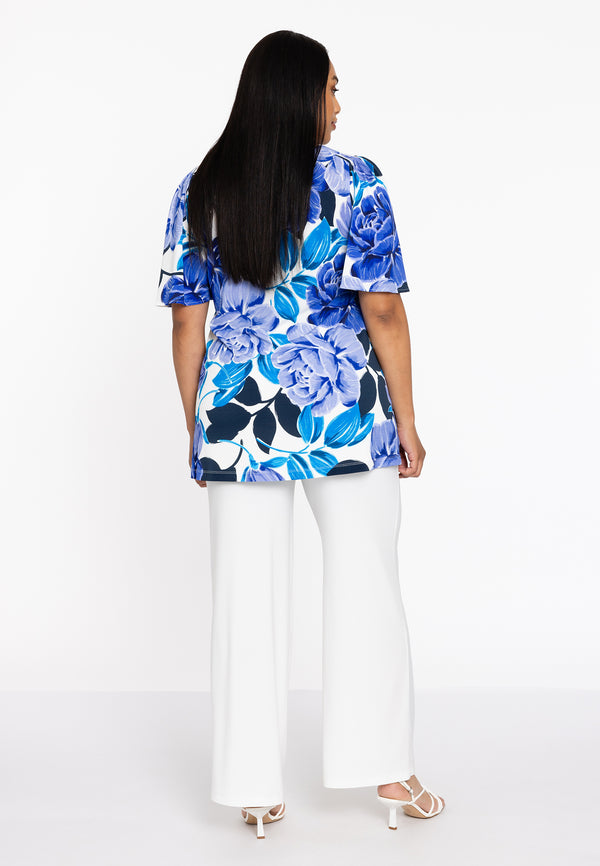 Yoek Tuniek Met Geplooide Mouw SILVERLING - Paars