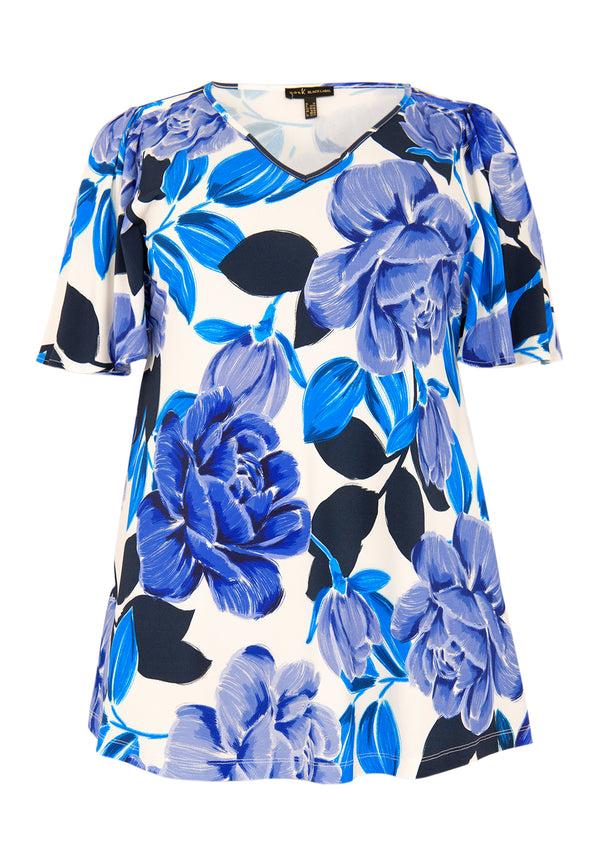 Yoek Tuniek Met Geplooide Mouw SILVERLING - Paars