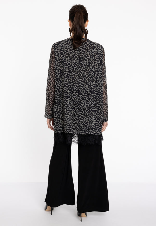 Yoek Tuniek Met Kant LEONA - Grijs