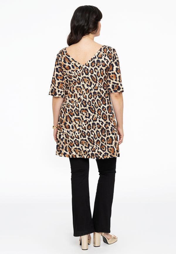 Yoek Tuniek Met Kant LEOPARD - Light Brown