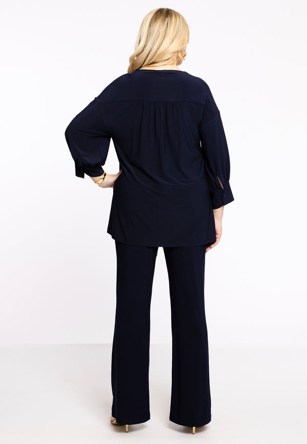 Yoek Tuniek Met Pofmouwen DOLCE - Blauw