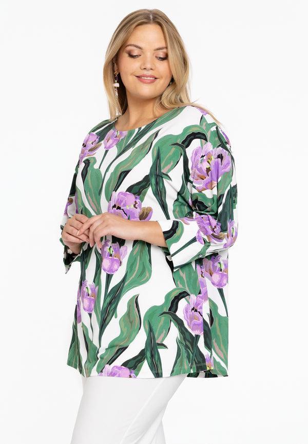 yoek Tuniek met pofmouwen LILIA - ecru