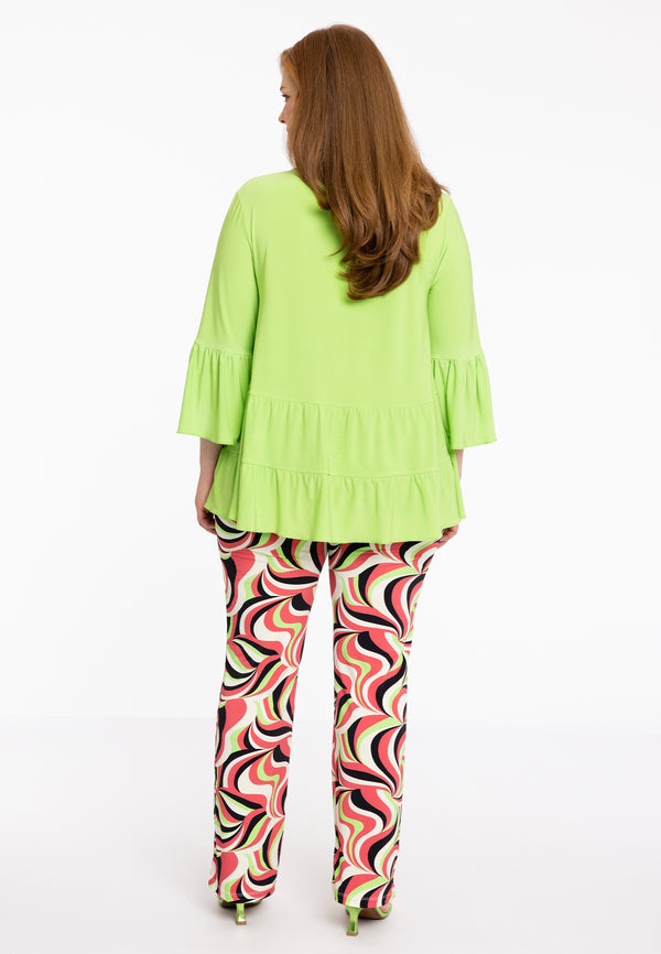 Yoek Tuniek Met Ruches DOLCE - Bright Green