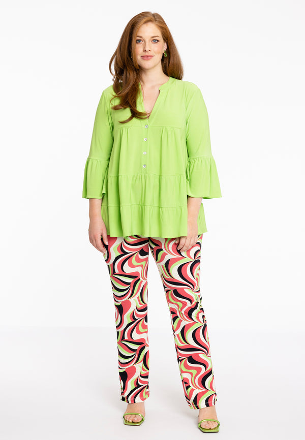 yoek Tuniek met ruches DOLCE - bright green