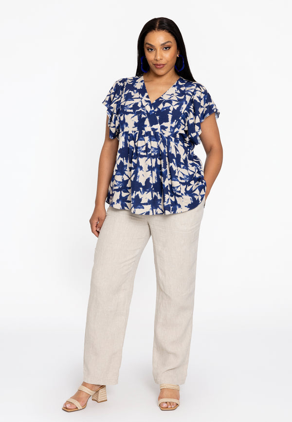 Yoek Tuniek Met Ruches TESSA - Blauw