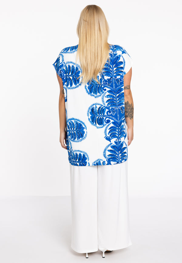 Yoek Tuniek Mouwloos Wijd AZUR - Indigo