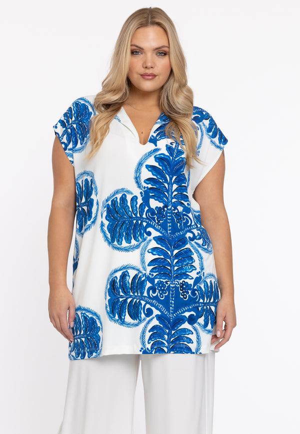 yoek Tuniek mouwloos wijd AZUR - Indigo