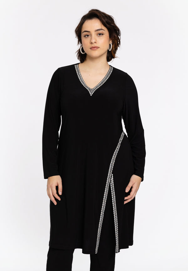 Yoek Tuniek Strass DOLCE - Zwart