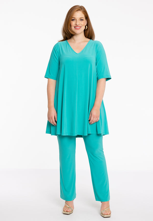 Yoek Tuniek Swing Short Sleeve DOLCE - Turquoise