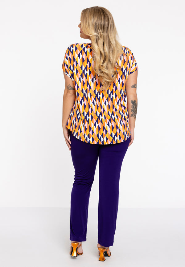 Yoek Tuniek V-hals HARLEQUIN - Oranje