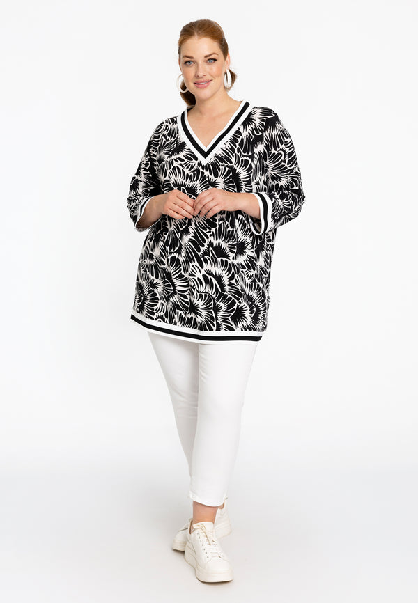 Yoek Tuniek V-neck ALICE - Zwart