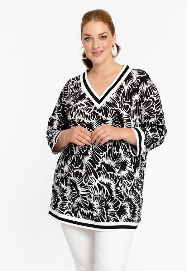 yoek Tuniek V-neck ALICE - Zwart