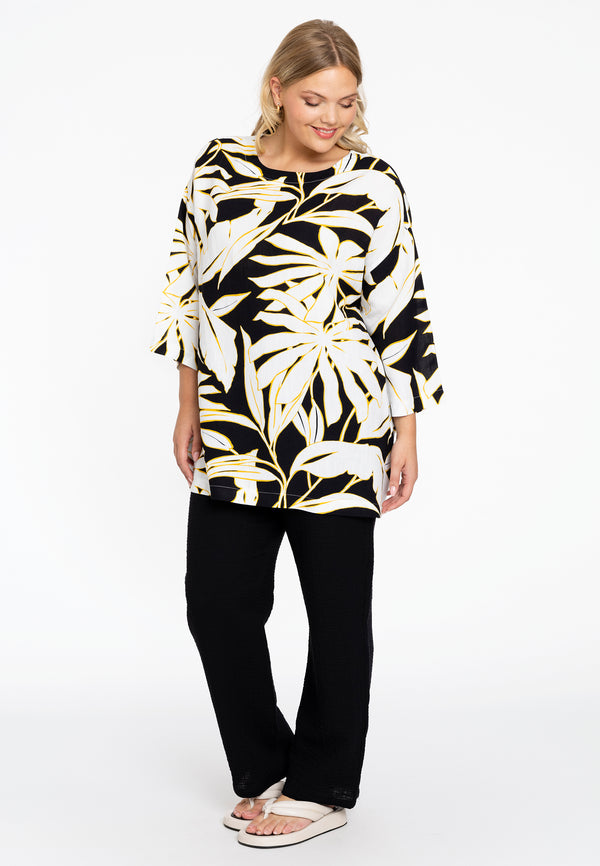 Yoek Tuniek Vierkant PALMIER - Zwart