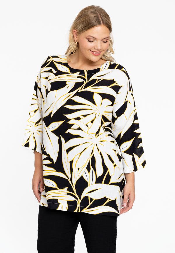 yoek Tuniek vierkant PALMIER - Zwart