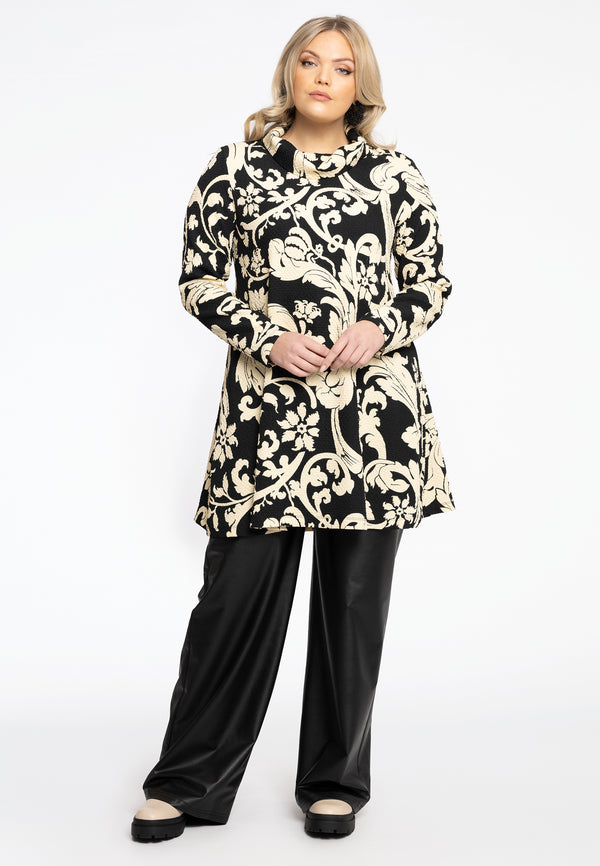 Yoek Tuniek Wide Bottom BECKY - Zwart