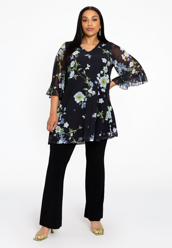 Yoek Tuniek Wide Bottom BLUETT - Zwart