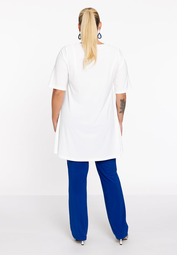 Yoek Tuniek Wide Bottom CORSAGE - Ecru