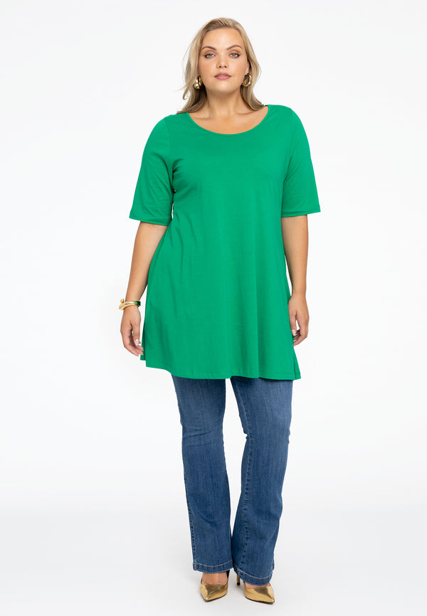 Yoek Tuniek Wide Bottom COTTON - Groen
