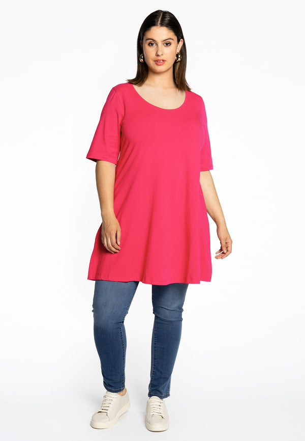 Yoek Tuniek Wide Bottom COTTON - Roze