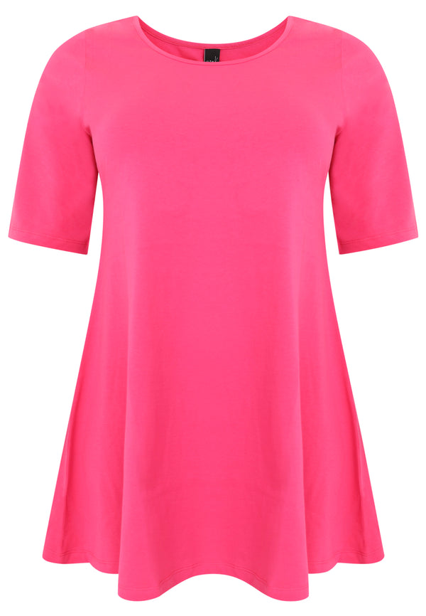 Yoek Tuniek Wide Bottom COTTON - Roze