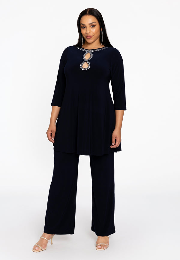 Yoek Tuniek Wide Bottom DOLCE - Blauw