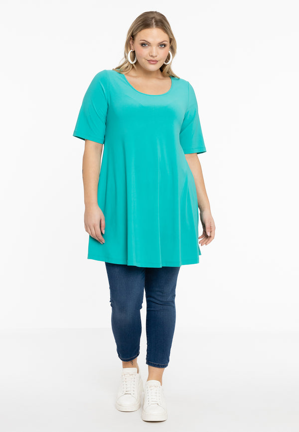 Yoek Tuniek Wide Bottom DOLCE - Turquoise
