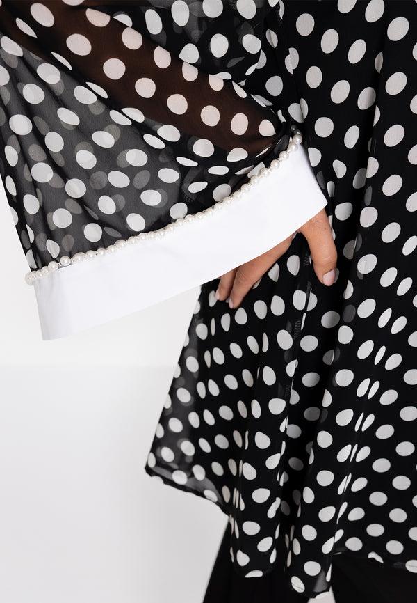 Yoek Tuniek Wide Bottom DOTS - Zwart