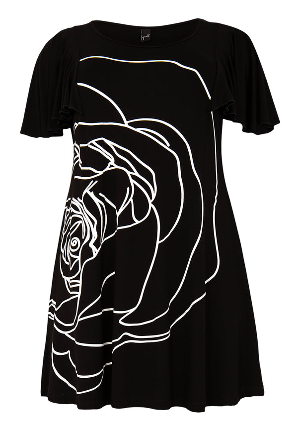 Yoek Tuniek Wide Bottom FIORE - Zwart