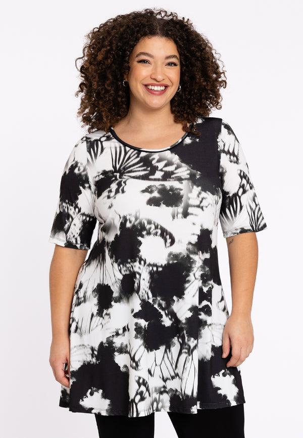 yoek Tuniek wide bottom HANNELORE - Zwart