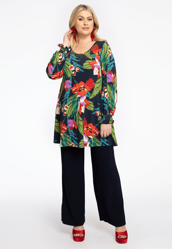 Yoek Tuniek Wide Bottom JANICE - Blauw