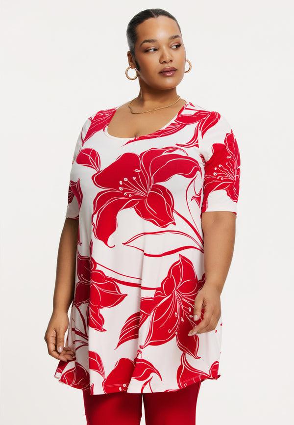 yoek Tuniek wide bottom LILY - Rood