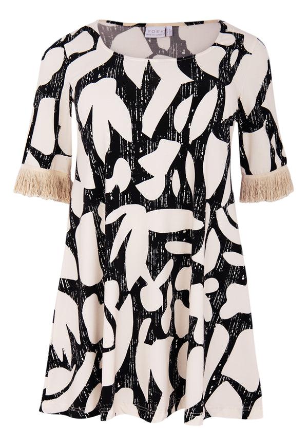 Yoek Tuniek Wide Bottom LINI - Ecru